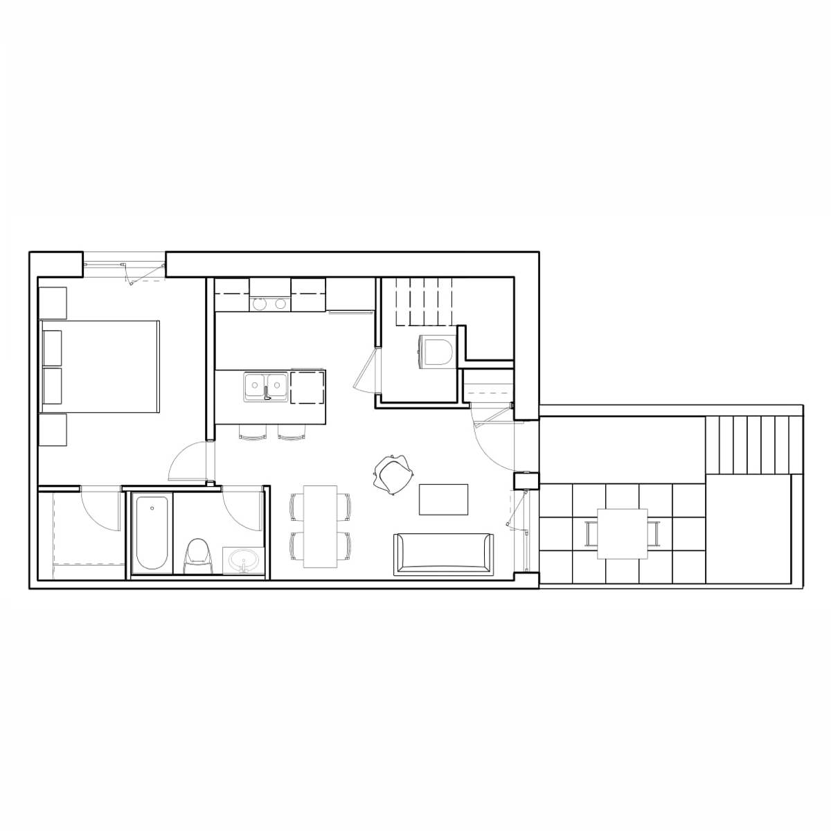 T5M Suite 1 Bedroom Plan B